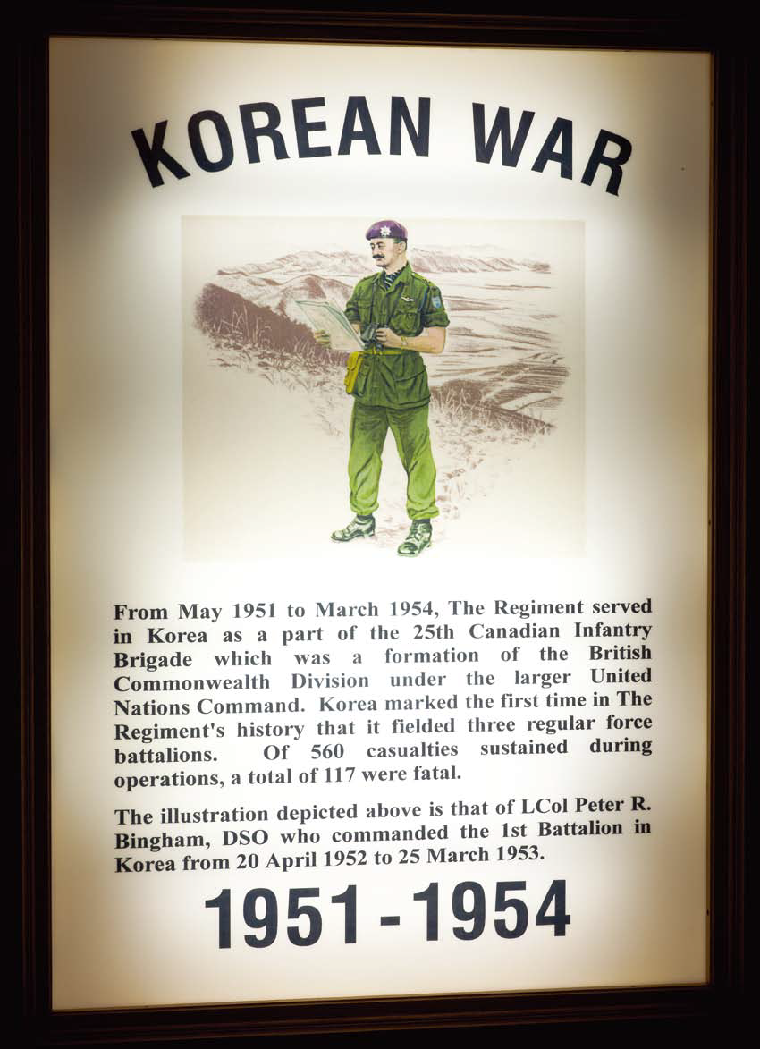 캐나다 보병연대 박물관 한국전쟁관 두번째 이미지
